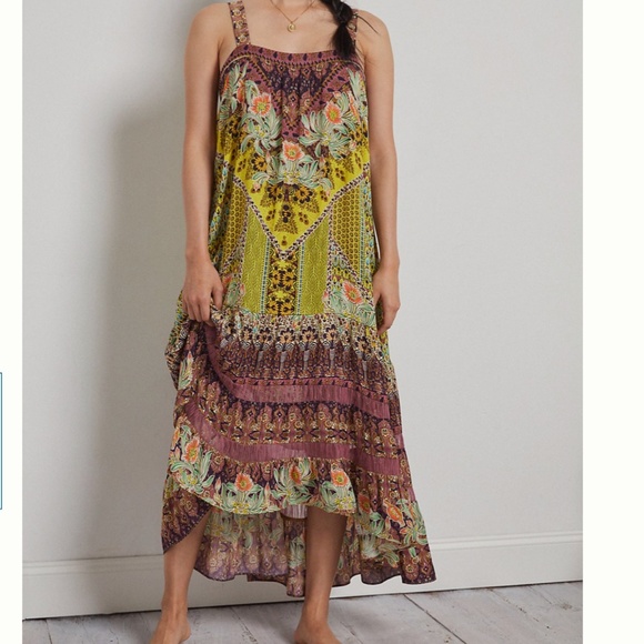 Lovett Tropical Aztec Boho Hipster Hippie Art Beach Floral Chic Peasant Dress - Picture 5 of 7